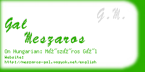 gal meszaros business card